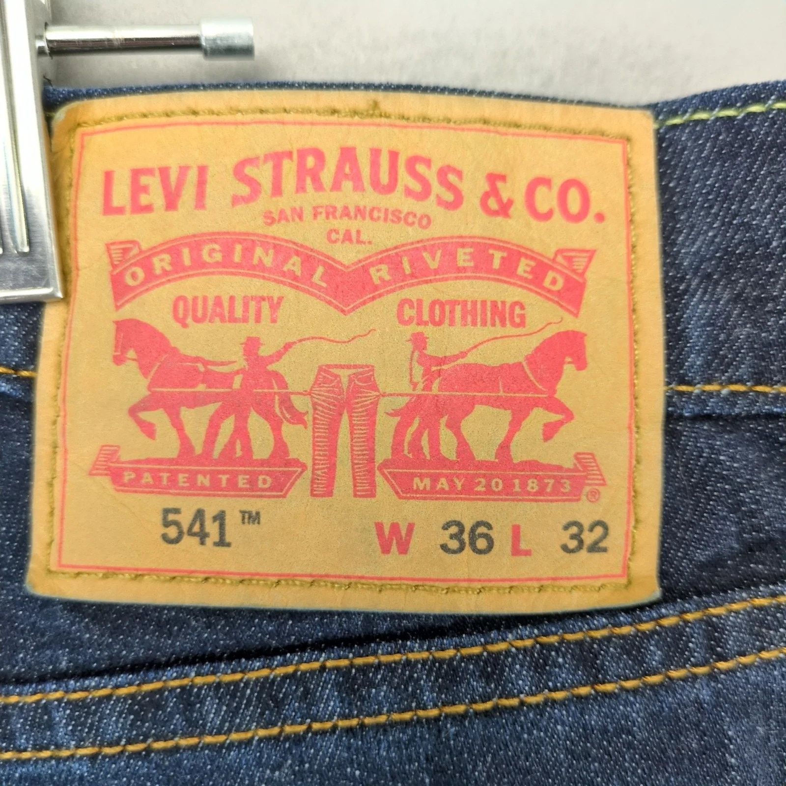 Levi's Levi's 541 Jeans Men's 36x32 Dark Stretch Denim Straight Leg Size US 36 / EU 52 - 7 Thumbnail