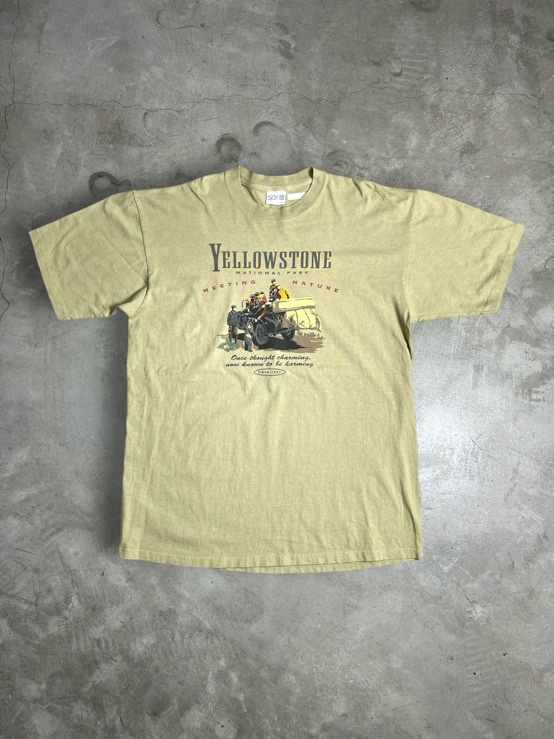 Vintage VTG 90s Yellowstone National Park Graphic Tee (L) GTME589 Size US L / EU 52-54 / 3 - 1 Thumbnail