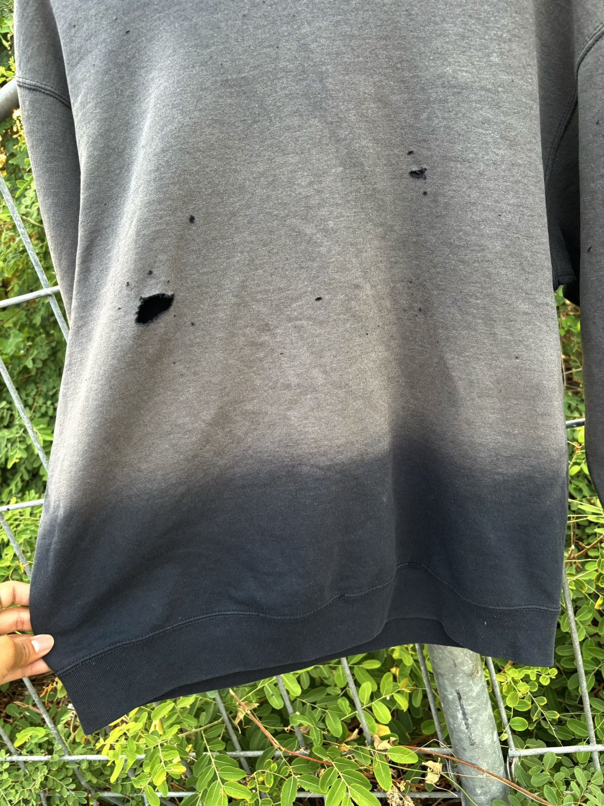 Vintage Thrashed Distressed Sweatshirt Faded Blacl ERD Grunge Size US L / EU 52-54 / 3 - 15 Thumbnail