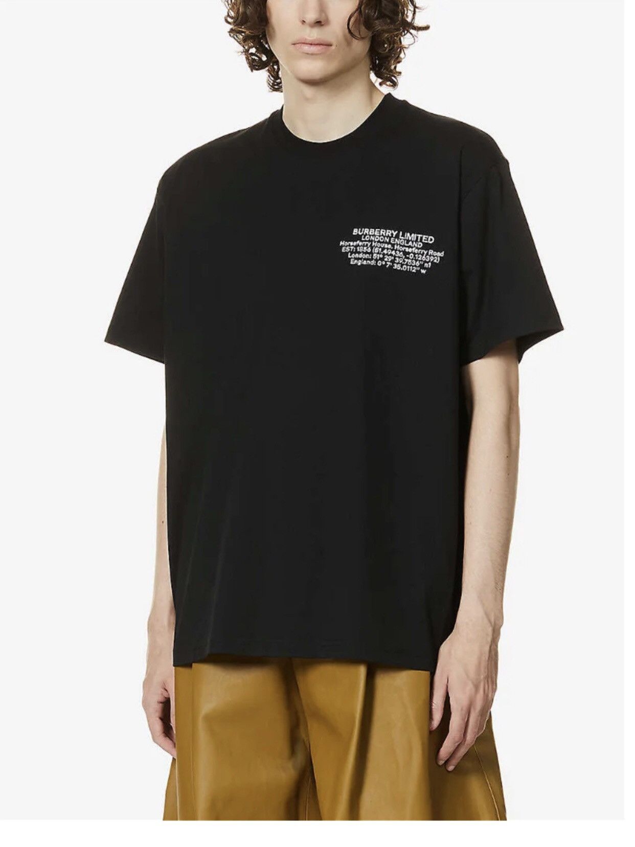 image of Burberry Abel Coordinate T - Shirt in Black, Men's (Size XS)