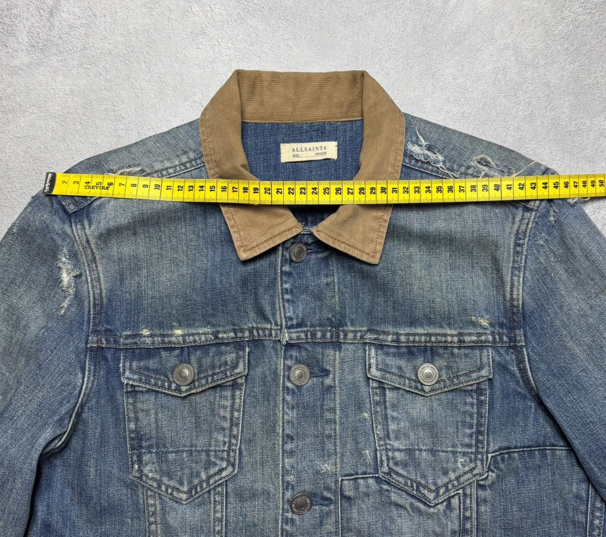 Allsaints Allsaints Distressed Denim Button Jacket Size US M / EU 48-50 / 2 - 19 Thumbnail