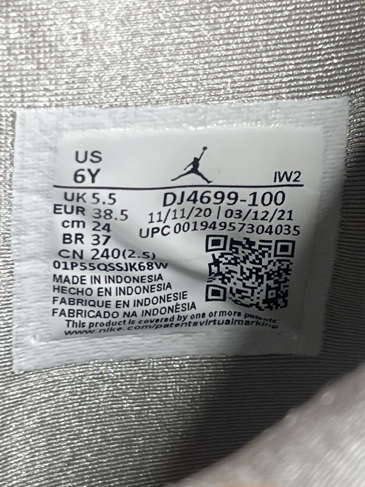 Jordan Brand Air Jordan 4 Retro GS ‘ White Oreo ‘ Size US 6 / EU 39 - 9 Thumbnail