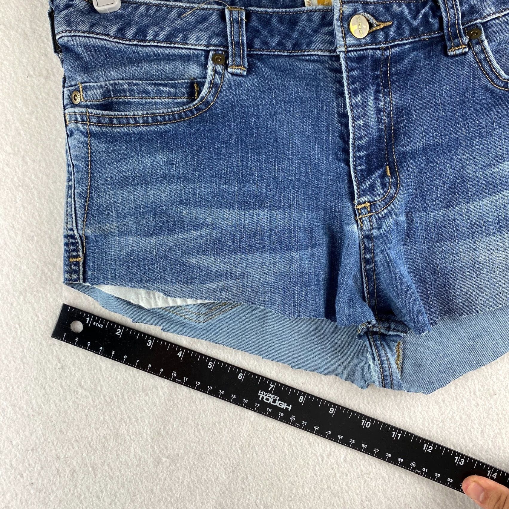 Carhartt Carhartt Cutoff Shorts Womens 12 Blue Stretch Denim Dark Wash Size 34" / US 12 / IT 48 - 7 Thumbnail