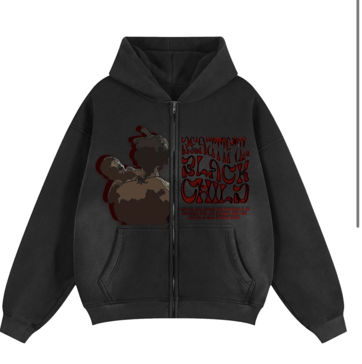 Designer Beautiful black child hoodie Size US L / EU 52-54 / 3 - 1 Thumbnail