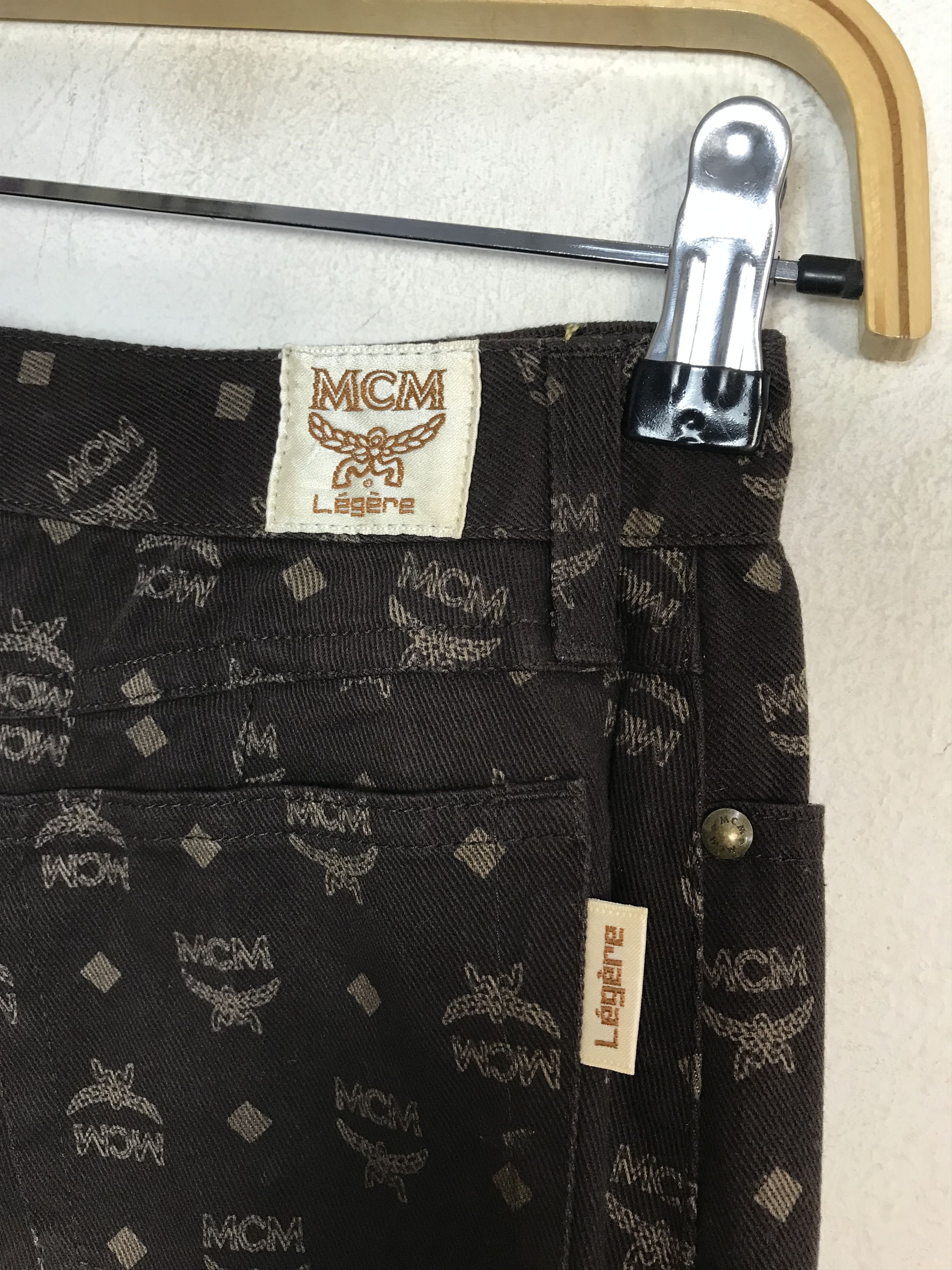 MCM MCM Nova Checked Monogram Skirt Denim Jeans Size 26" / US 2 / IT 38 - 8 Thumbnail