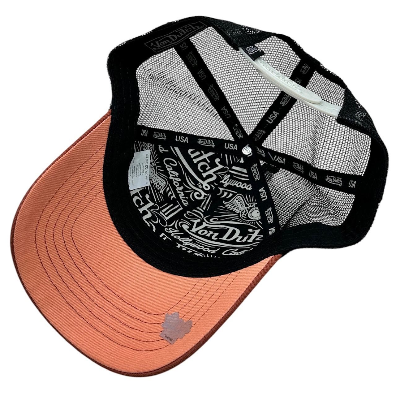 Von Dutch Von Dutch Trucker Hat Burnt Orange Snapback Cap Size ONE SIZE - 4 Thumbnail