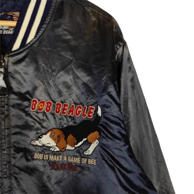 Vintage Vintage Bob Beagle x East Boy Faded Varsity Jackets Size US L / EU 52-54 / 3 - 7 Thumbnail