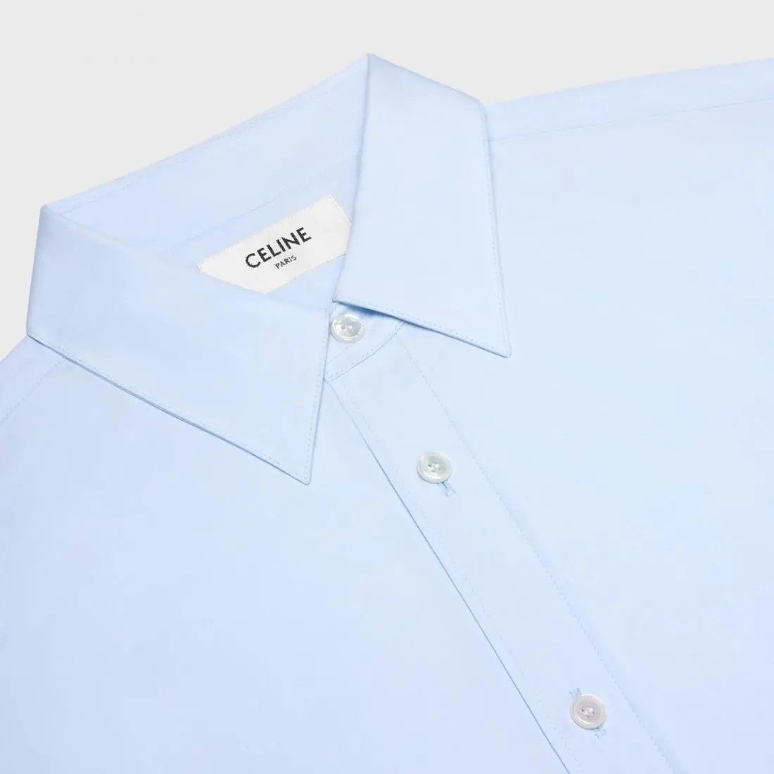 Celine o1w1db10525 2C8630 Loose Shirt in Blue Size US M / EU 48-50 / 2 - 3 Thumbnail