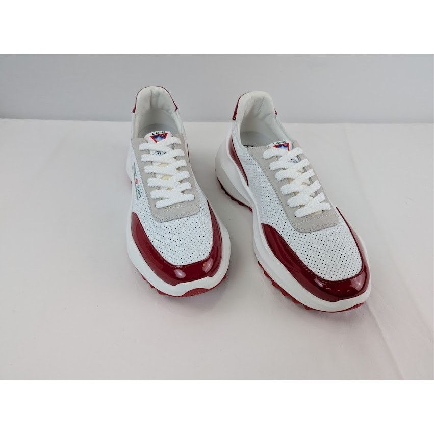 Casablanca o1rshd1 Leather Atlantis Sneaker in White / Red Size US 10.5 / EU 43-44 - 6 Thumbnail