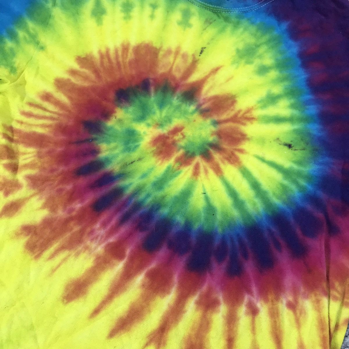 Vintage Vintage Y2K Tie Dye Graphic Tee Rave Streetwear Baggy Slim S Size US S / EU 44-46 / 1 - 5 Thumbnail