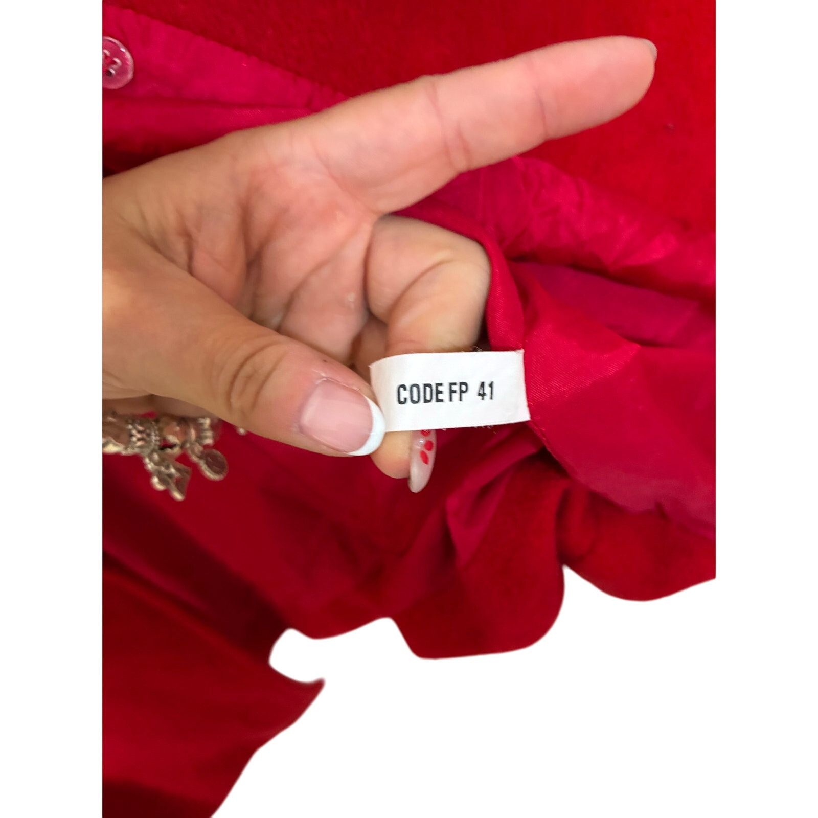 Boston Proper Boston Proper Red Double Breasted Wool Pea Coat 12 Red Size XL / US 12-14 / IT 48-50 - 4 Thumbnail