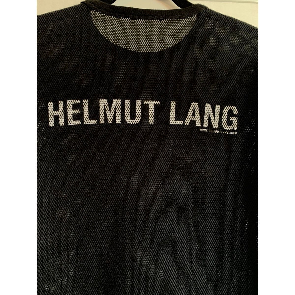 Helmut Lang HELMUT LANG BLACK LOGO MESH TOP Size US M / EU 48-50 / 2 - 3 Thumbnail