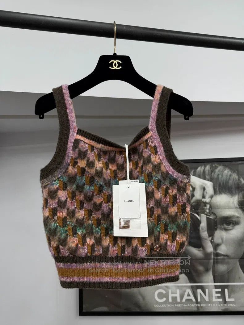 Chanel Chanel Colourful plaid thousand-bird check knitted suspend Size XS / US 0-2 / IT 36-38 - 1 Thumbnail