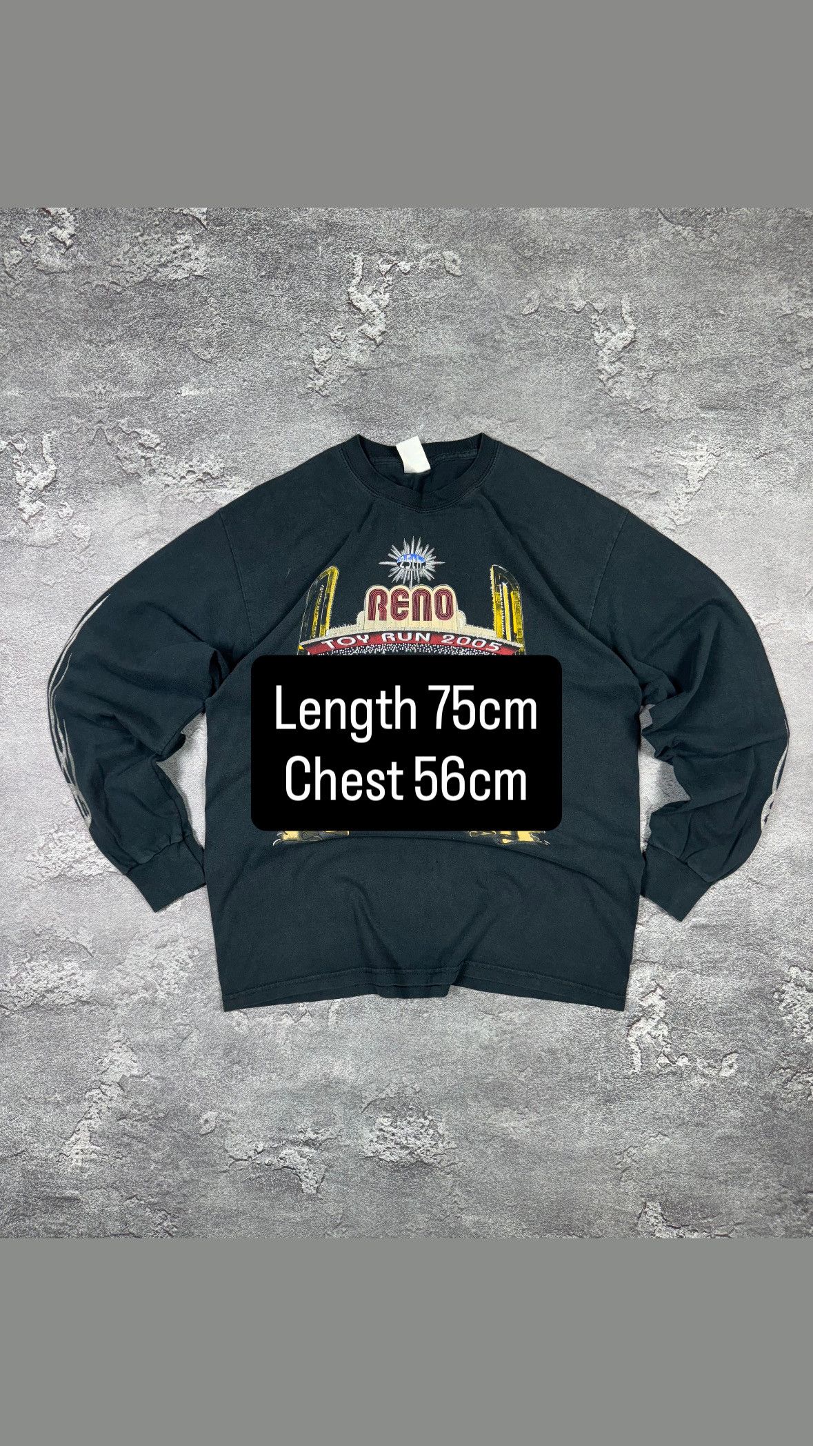 If Six Was Nine Reno Toy Run Goth Racing Long Sleeve Shirt Size L Gildan Size US L / EU 52-54 / 3 - 2 Thumbnail