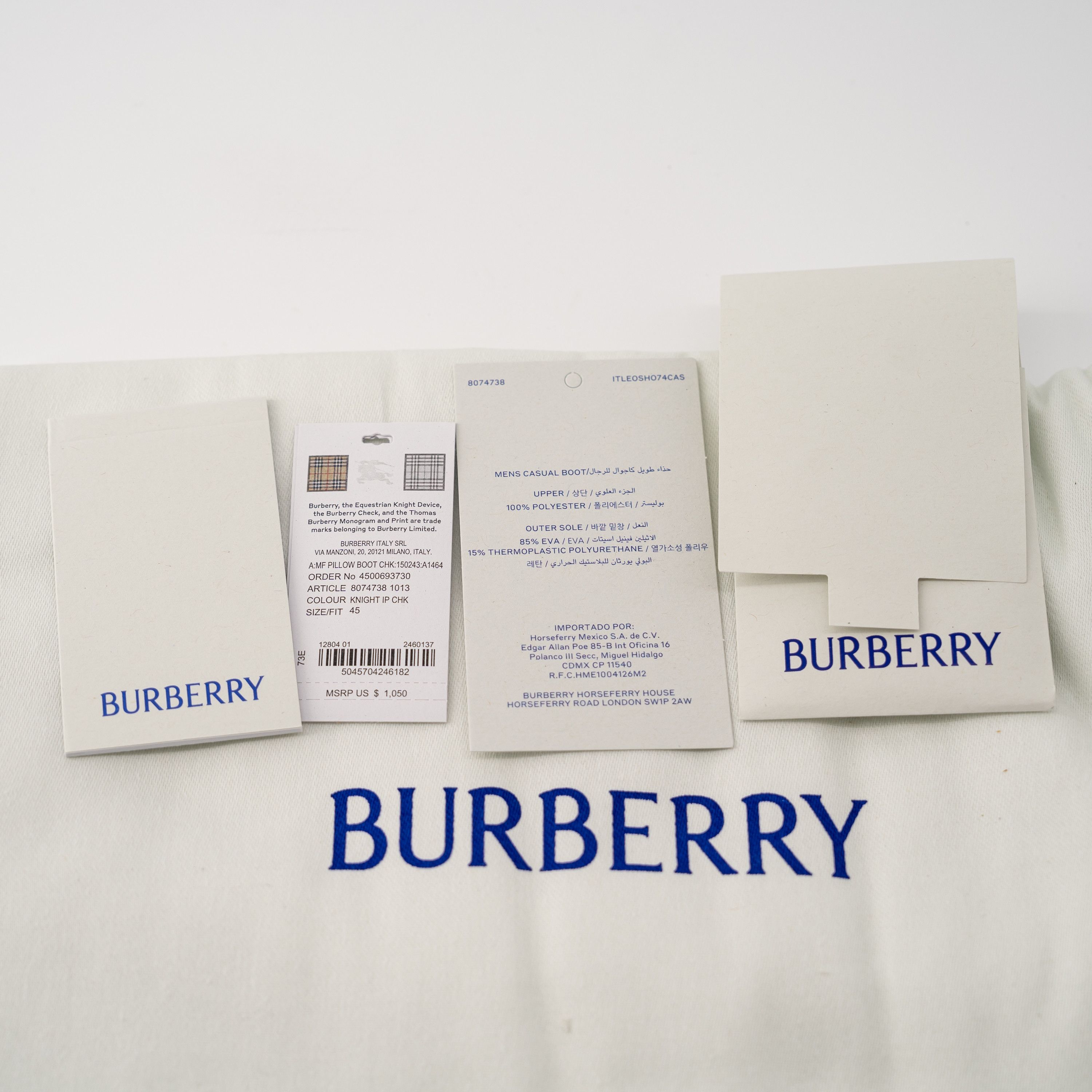Burberry 45eu 12us Burberry Pillow Boots Hunter Blue Check Padded Size US 12 / EU 45 - 9 Thumbnail