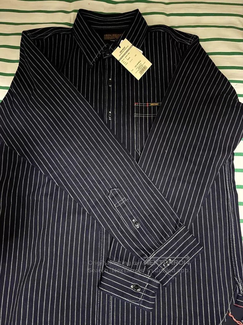 Iron Heart Iron Heart 12oz heavy undraft striped cargo shirt Size US L / EU 52-54 / 3 - 2 Thumbnail