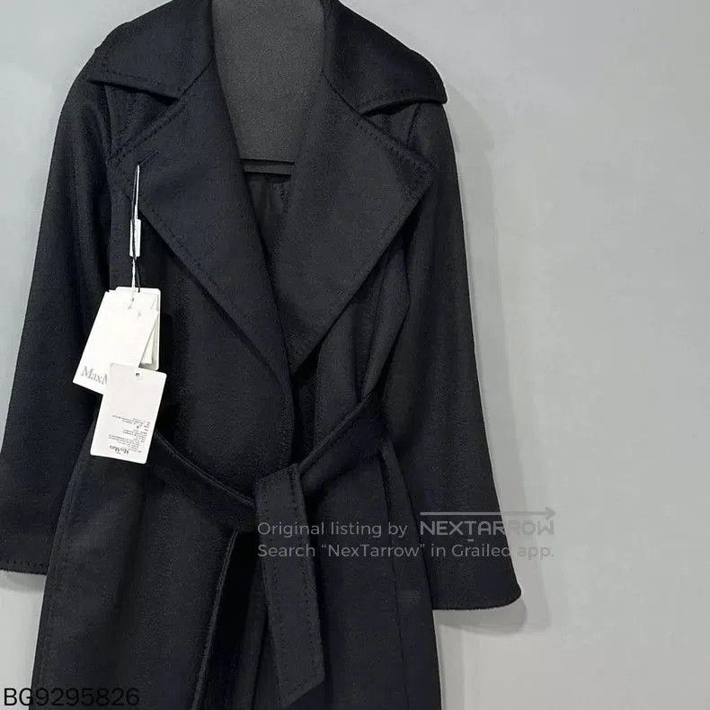 Max Mara MaxMara Manuela Black Long Coat. Size S / US 4 / IT 40 - 2 Thumbnail