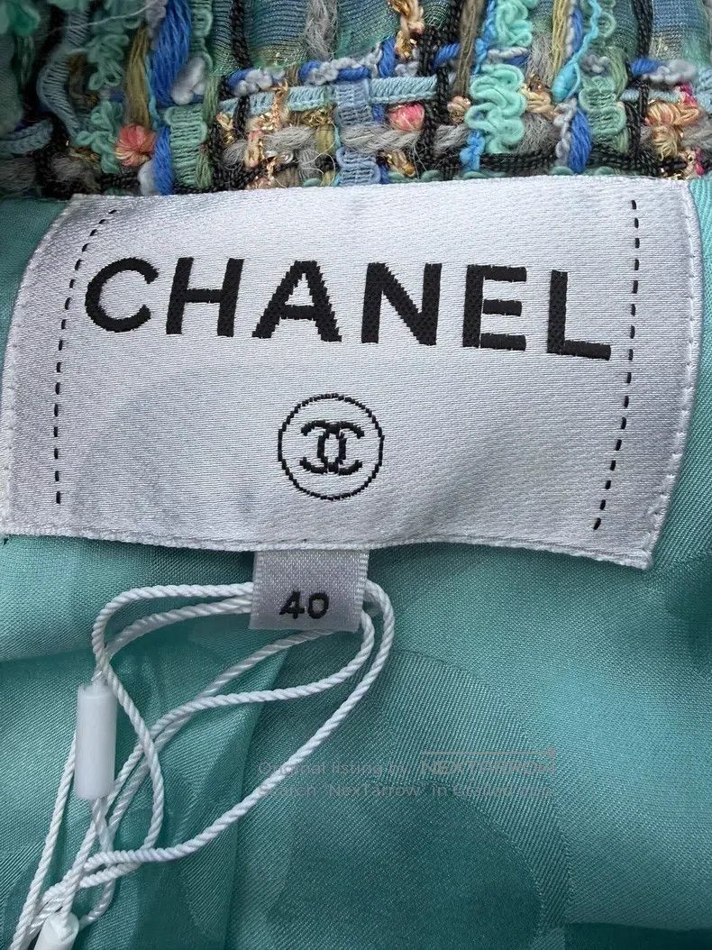 Chanel Chanel Peacock Lake Blue Knitted Coat Size S / US 4 / IT 40 - 4 Thumbnail