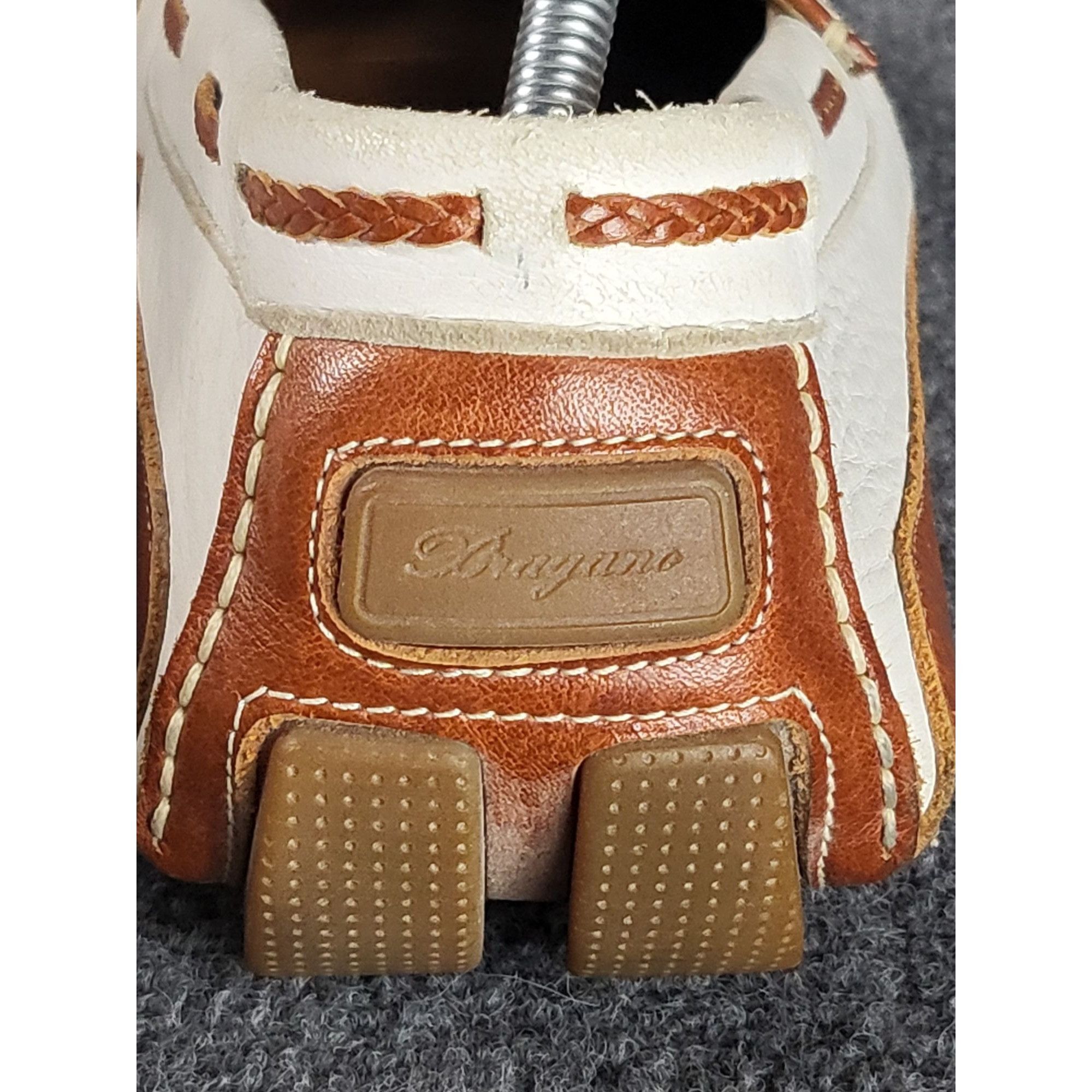 Bragano Bragano Leather Loafers Men Sz 11.5M White Brown Made In Ita Size US 11.5 / EU 44-45 - 5 Thumbnail
