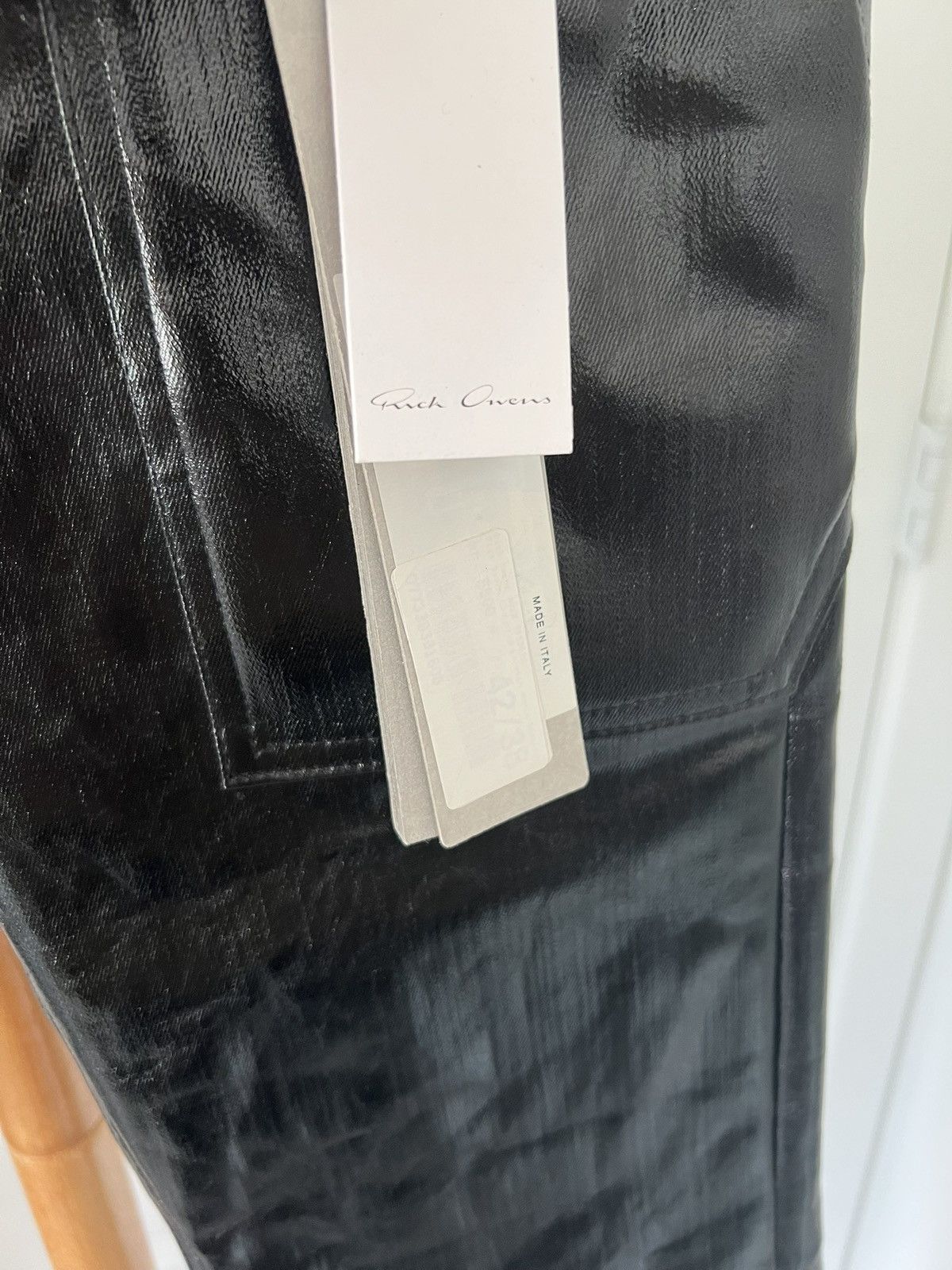 Rick Owens RICK OWENS waxed Denim Leggings Size 28" / US 6 / IT 42 - 3 Thumbnail