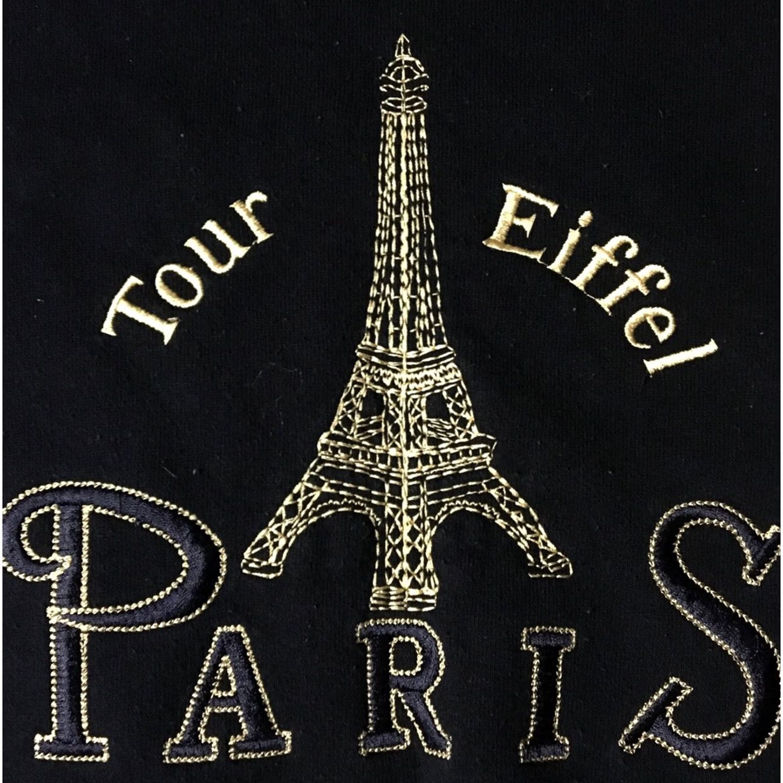 Vintage VINTAGE Paris France Eiffel Tour Embroidered Sweatshirt S Black 90s 80s Grunge Art USA City Men Crew Neck Pullover Size S Size US S / EU 44-46 / 1 - 2 Thumbnail