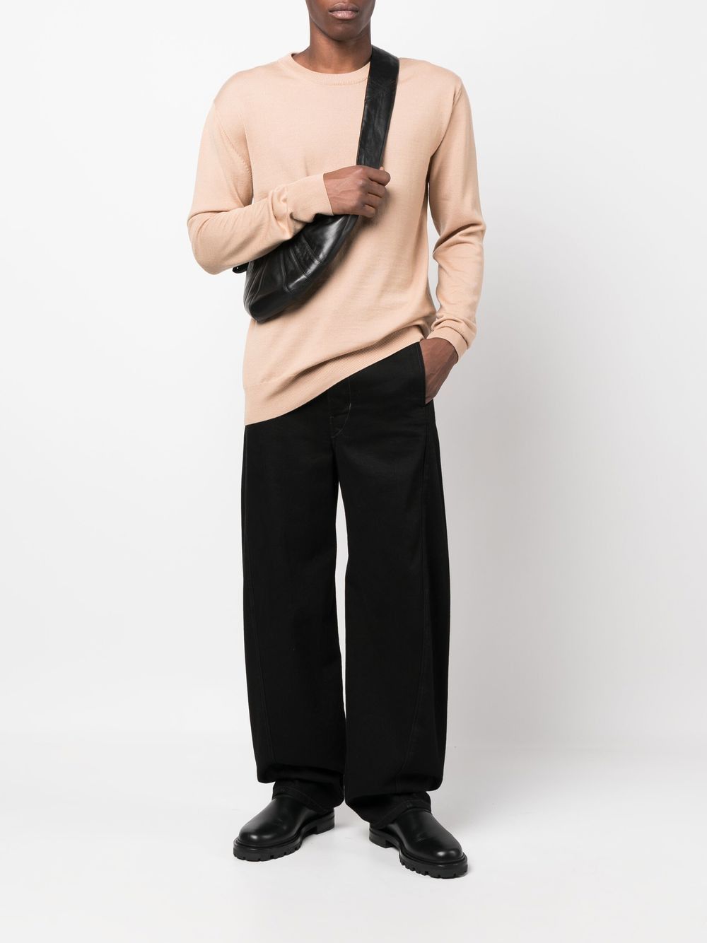 Jil Sander o1y1124 Wool Cashmere Blend Knitted in Beige Size US M / EU 48-50 / 2 - 2 Thumbnail