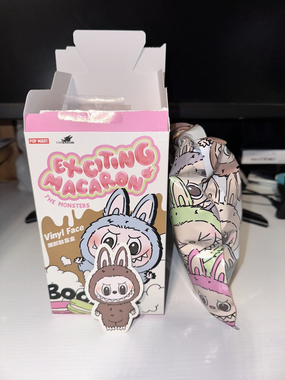 POP MART Labubu Exciting Macaron Series Toffee Sealed