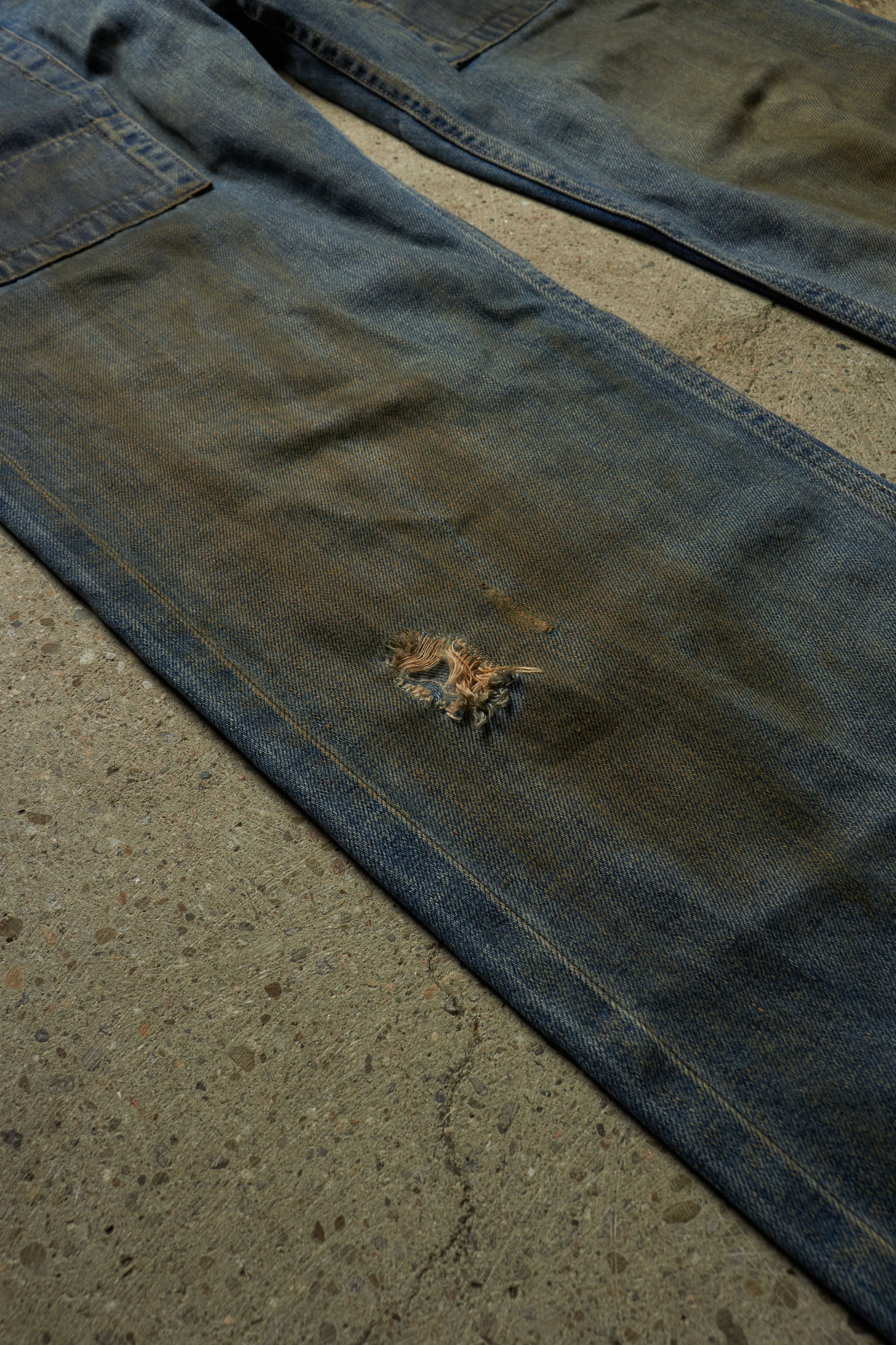 Rick Owens 01 [SLAB] MUDWASH WIDE CARPENTER DENIM Size US 29 - 2 Thumbnail