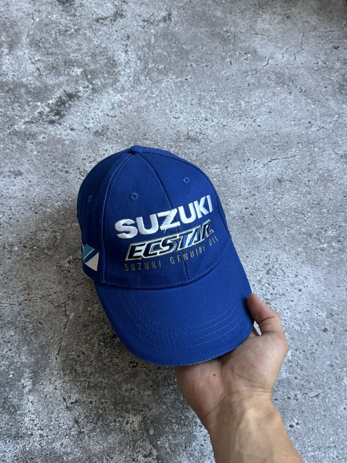 Japanese Brand Vintage Suzuki Ecstar Y2K Racing cap hat Size ONE SIZE - 4 Thumbnail