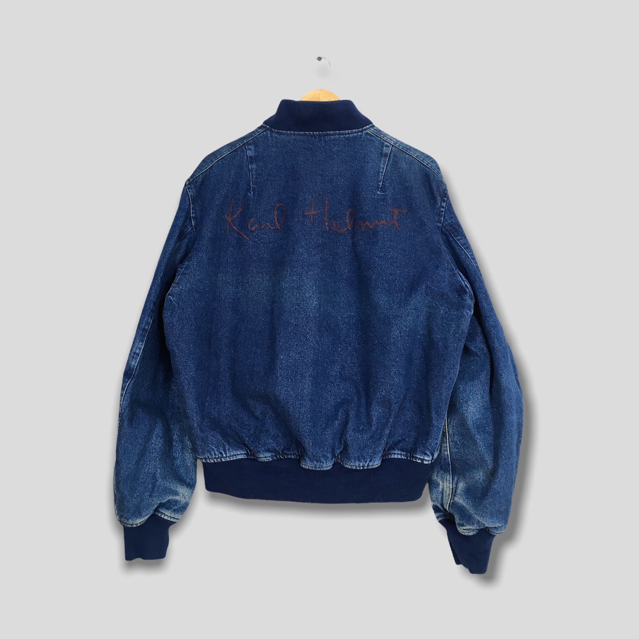 Karl Helmut Vintage Karl Helmut Bomber Denim Jacket Large Size US L / EU 52-54 / 3 - 9 Thumbnail