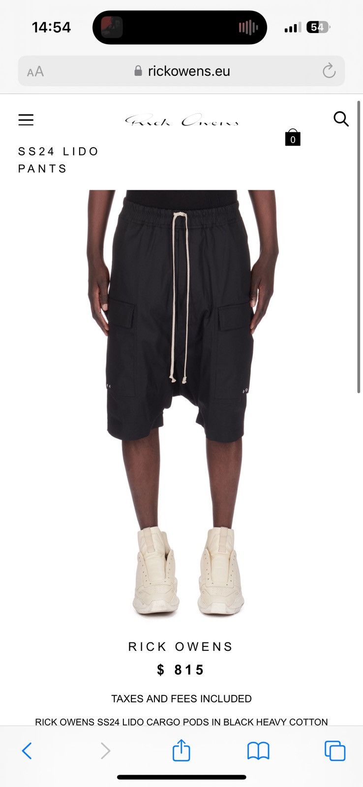 Rick Owens RARE SIZE RICK OWENS CARGO SHORTS Size US 28 / EU 44 - 17 Thumbnail