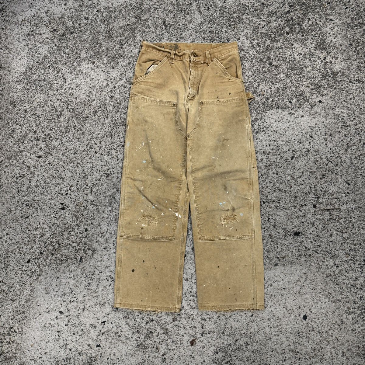 Carhartt 90s Carhartt Thrashed Faded Double Knee Pants ERD Grunge Size US 30 / EU 46 - 1 Thumbnail