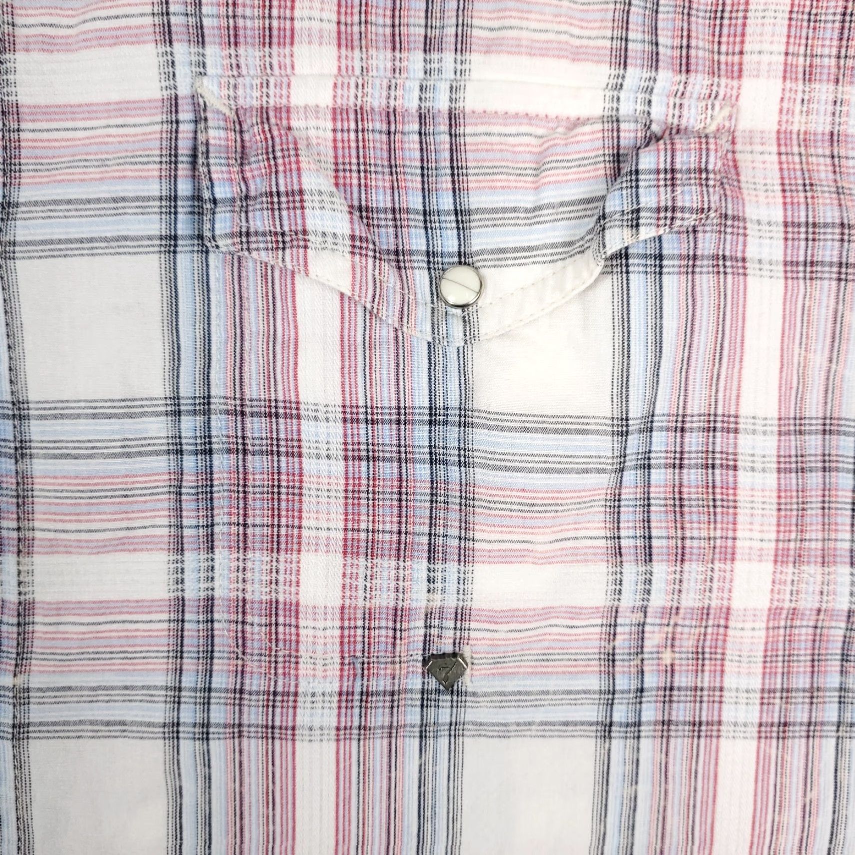 Vintage 7 Diamonds Button-Up Shirt Snap Plaid Blue 2XL Mens Regular Short Sleeve Vintage-Style? Note: Ensure clarity. Size US XXL / EU 58 / 5 - 2 Thumbnail