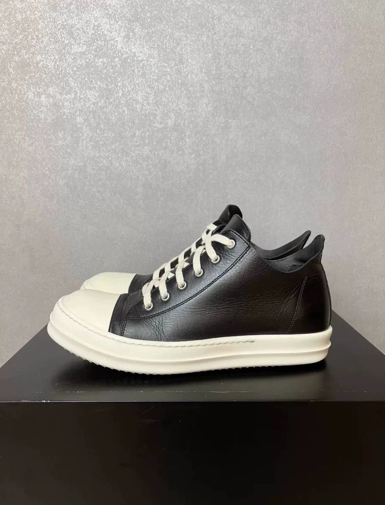 Rick Owens Rick Owens Black and white low-top Converse shoes Size US 10 / EU 43 - 1 Thumbnail