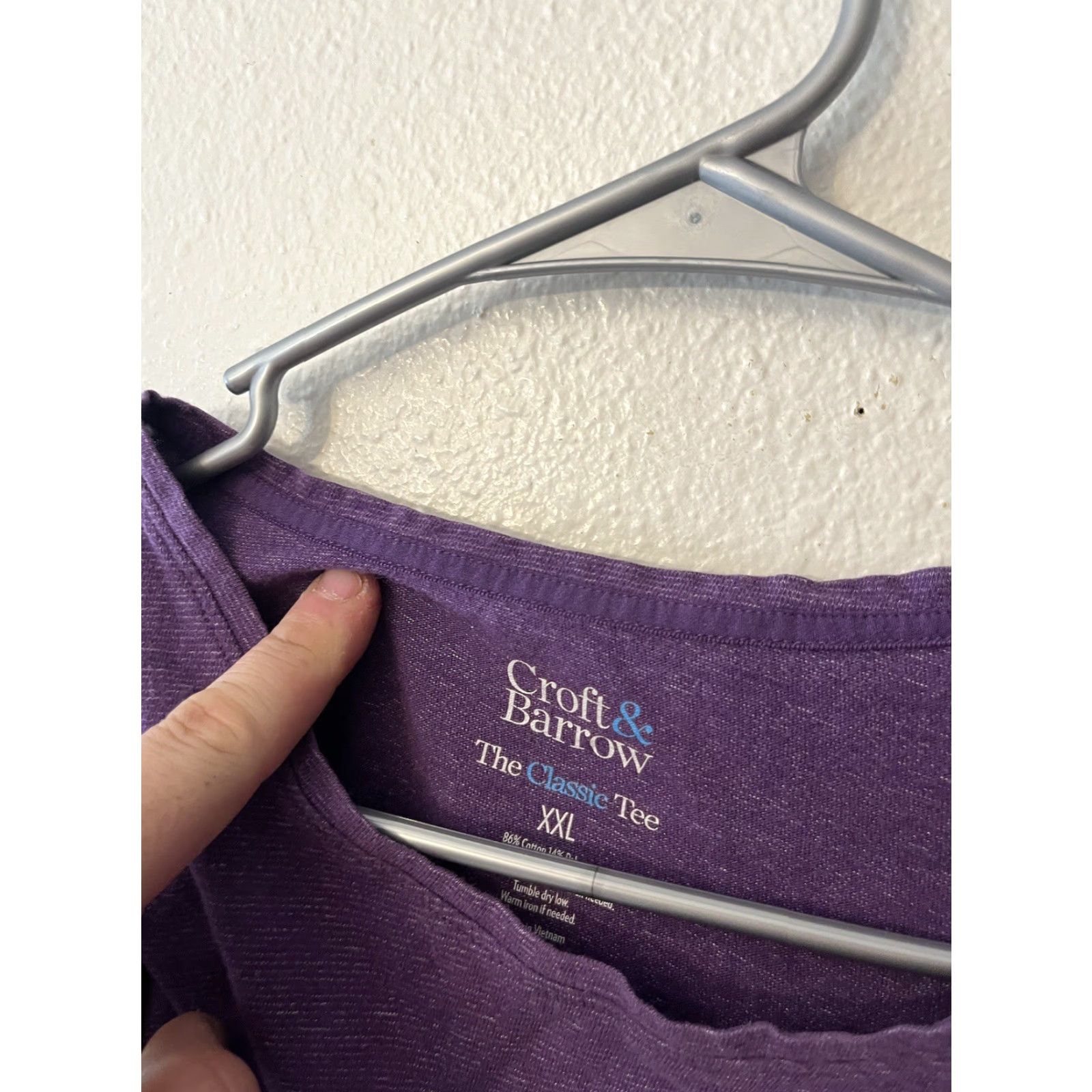 Croft & Barrow Croft & Barrow Classic T Shirt Women's XXL Purple Knit Top Round Neck Long Sleeve Casual Size XXL / US 16-18 / IT 52-54 - 2 Thumbnail