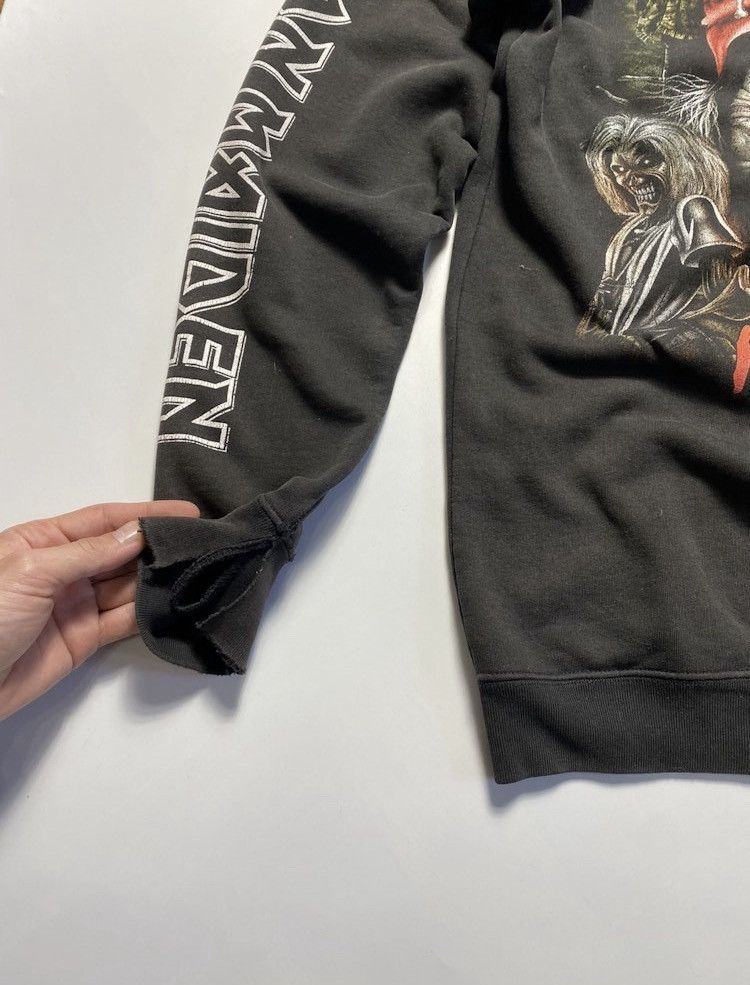 Band Tees × Iron Maiden × Vintage Vintage Iron Maiden distressed sun faded zipper zip hoodie Size US XL / EU 56 / 4 - 8 Thumbnail