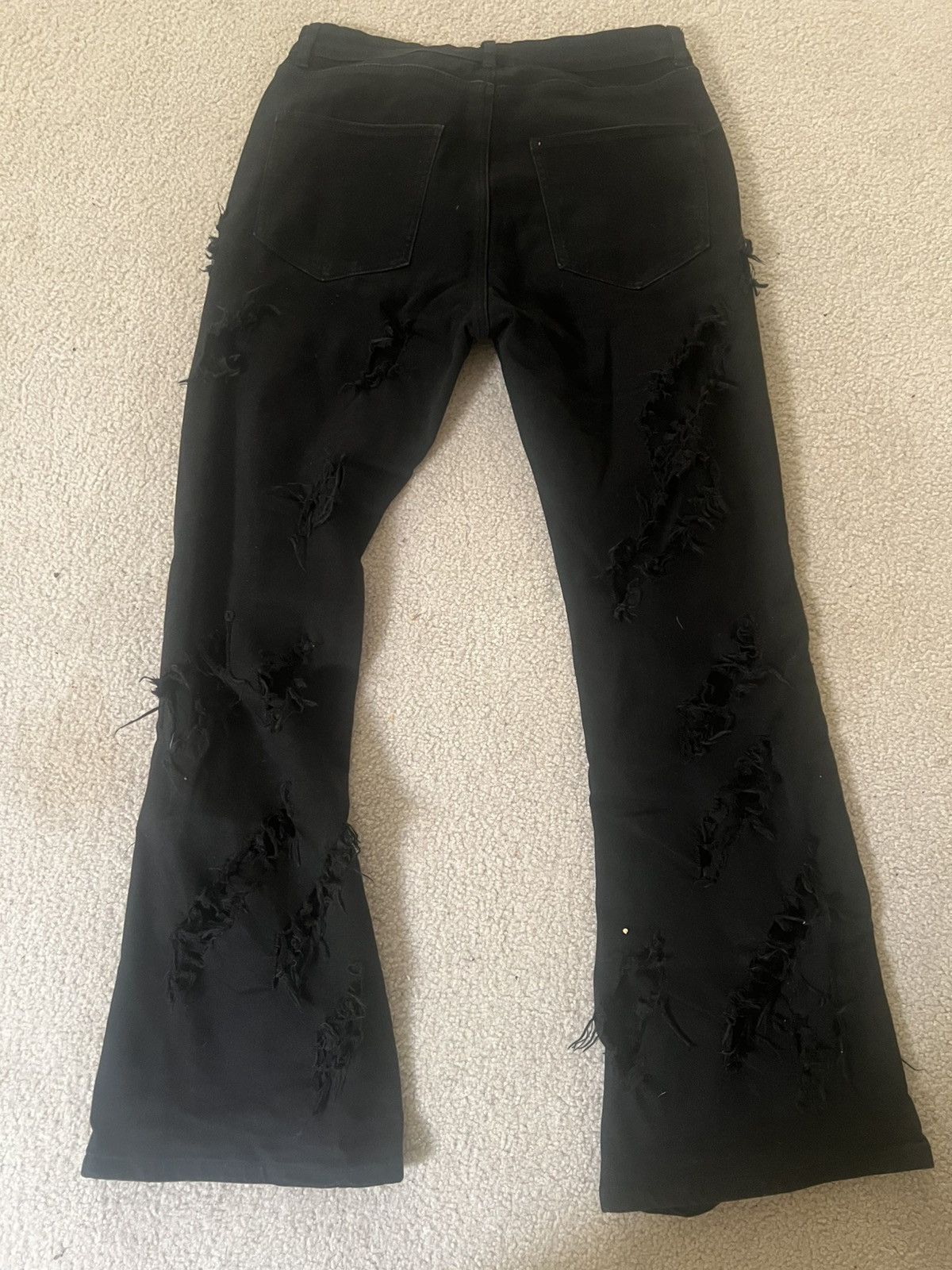 Other Black shredded jeans Size US 34 / EU 50 - 2 Thumbnail