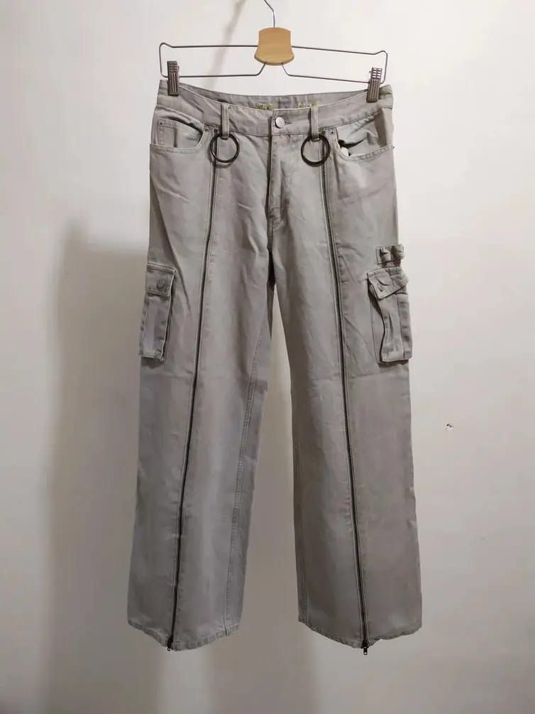 Japanese Brand Sarah Brand Cargo Long Zipper Punk Bondage pants Size US 30 / EU 46 - 1 Thumbnail