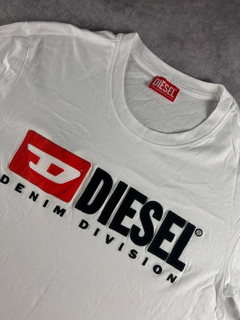Diesel Diesel T-BOX Embroidered Logo Cotton White T-Shirt M Size Size US M / EU 48-50 / 2 - 2 Thumbnail