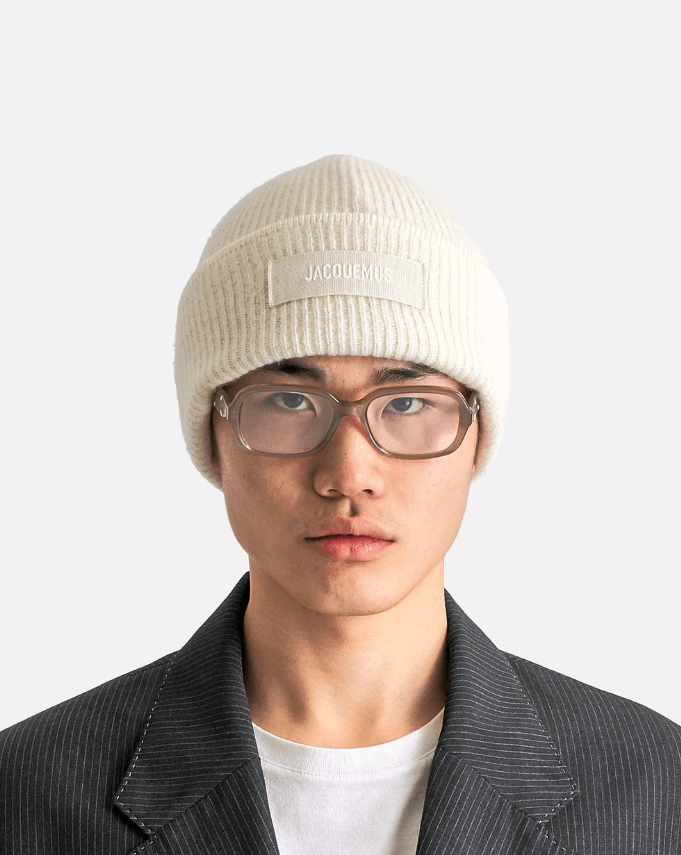 Jacquemus BNWT AW25 JACQUEMUS LE BONNET GROS TUQUE BEANIE OFF WHITE Size ONE SIZE - 6 Thumbnail