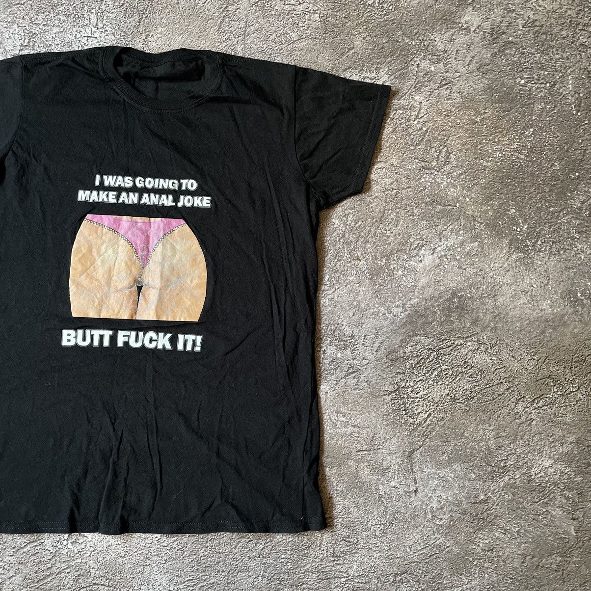 Vintage Vintage Y2K Graphic Tee Funny Crude Print Streetwear Baggy M Size US M / EU 48-50 / 2 - 2 Thumbnail