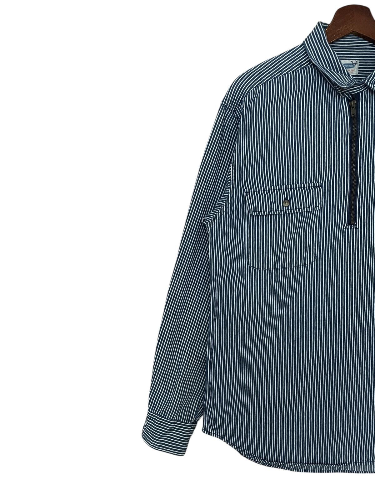 Japanese Brand × Vintage Vintage Brand Denim Chick Half Zipper Hickory Shirt 1990s Size US L / EU 52-54 / 3 - 3 Thumbnail