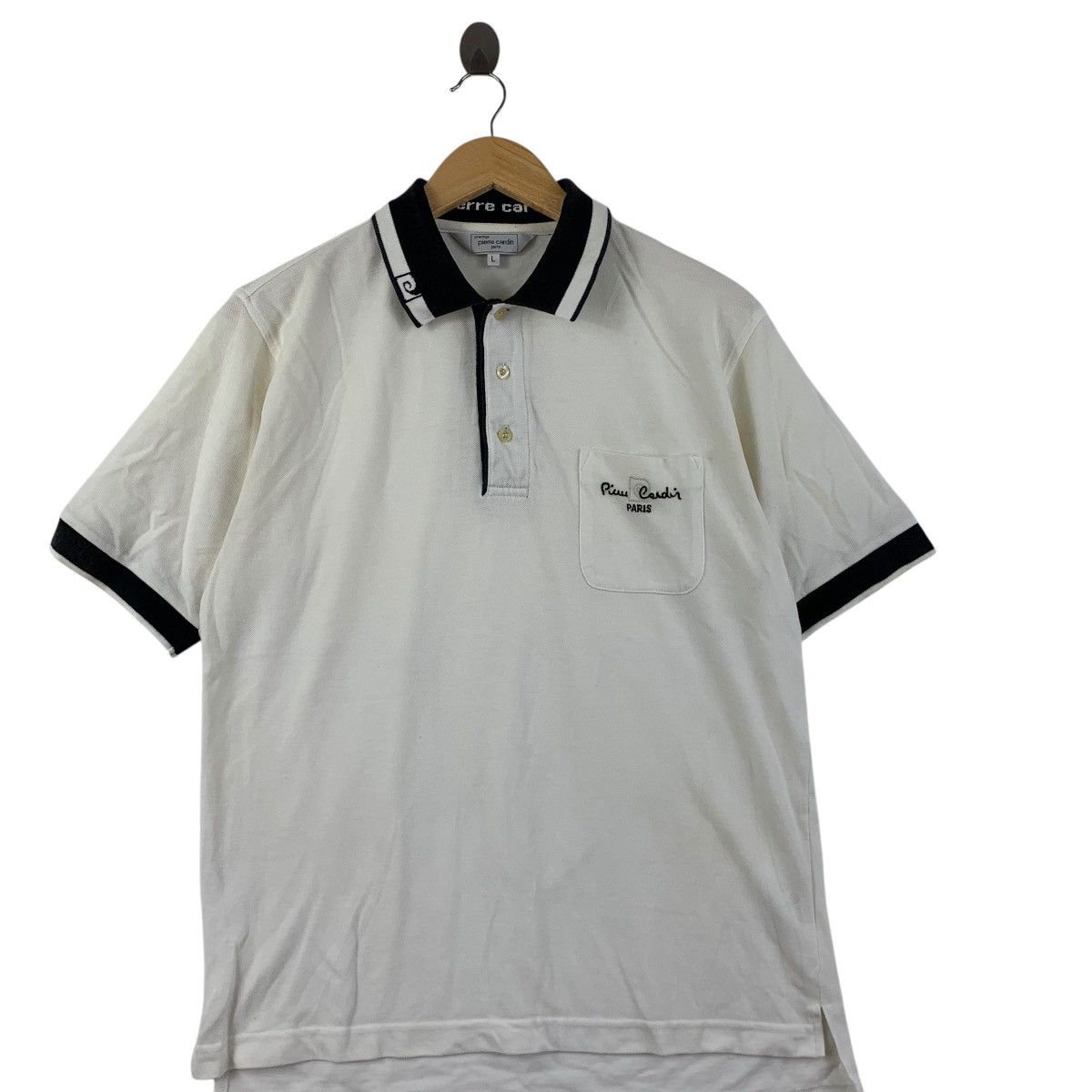 Pierre Cardin Vintage PIERRE CARDIN PARIS Embroidered Polo Tee Shirt Top Size US L / EU 52-54 / 3 - 3 Thumbnail