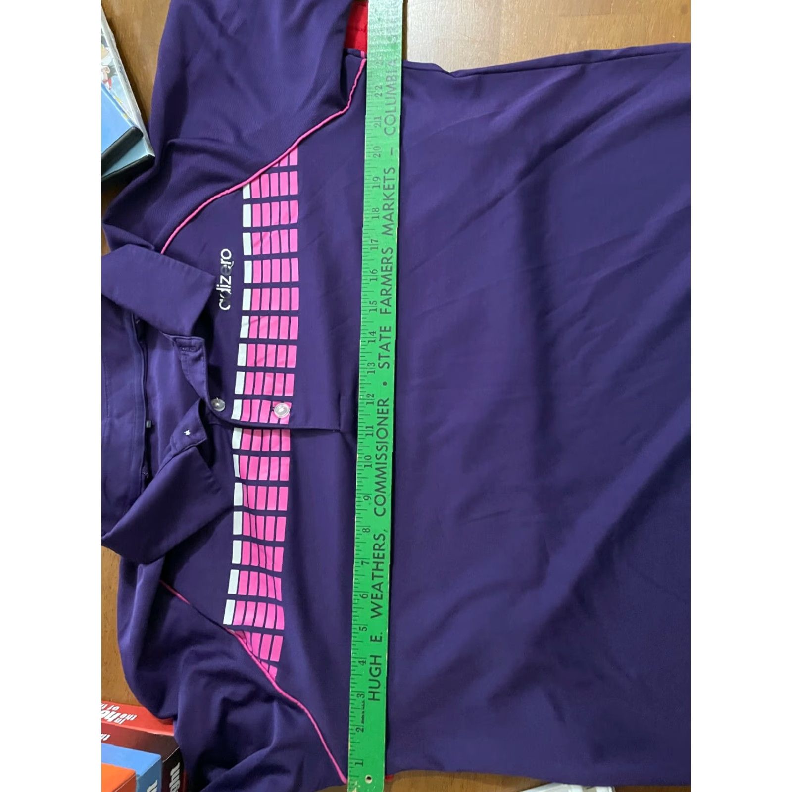 Adidas Adidas Adizero Polo Shirt Mens Large Golf Striped Purple Size US L / EU 52-54 / 3 - 5 Thumbnail