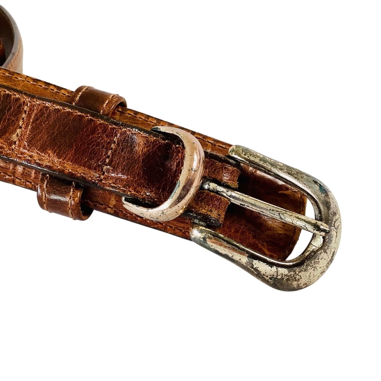 Lands' End Land’s End Leather Belt Size 40 - 2 Thumbnail