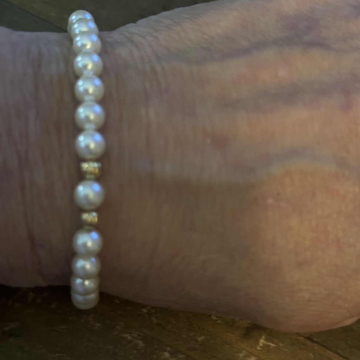 Vintage Vintage faux white pearl bracelet Size ONE SIZE - 3 Thumbnail