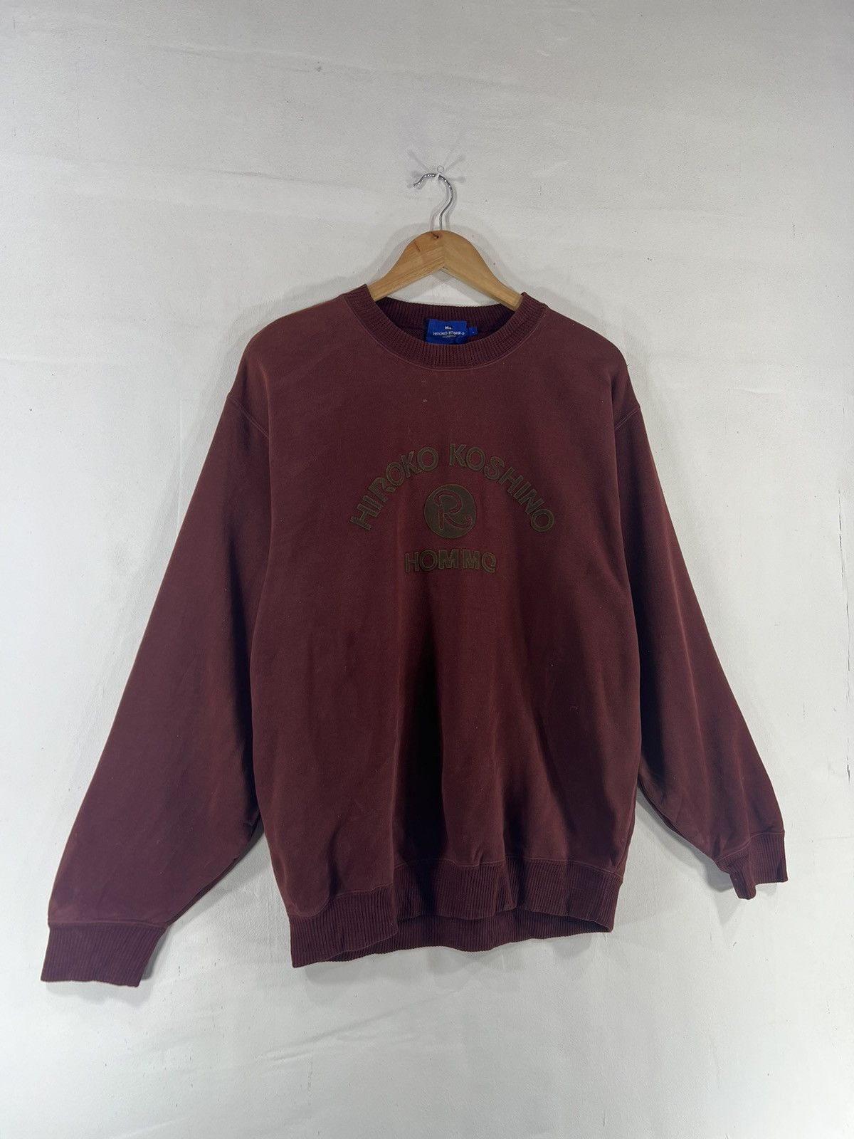 Hiroko Koshino Homme Vintage 90's Hiroko Koshino Homme Spellout Sweatshirt Size US L / EU 52-54 / 3 - 8 Thumbnail