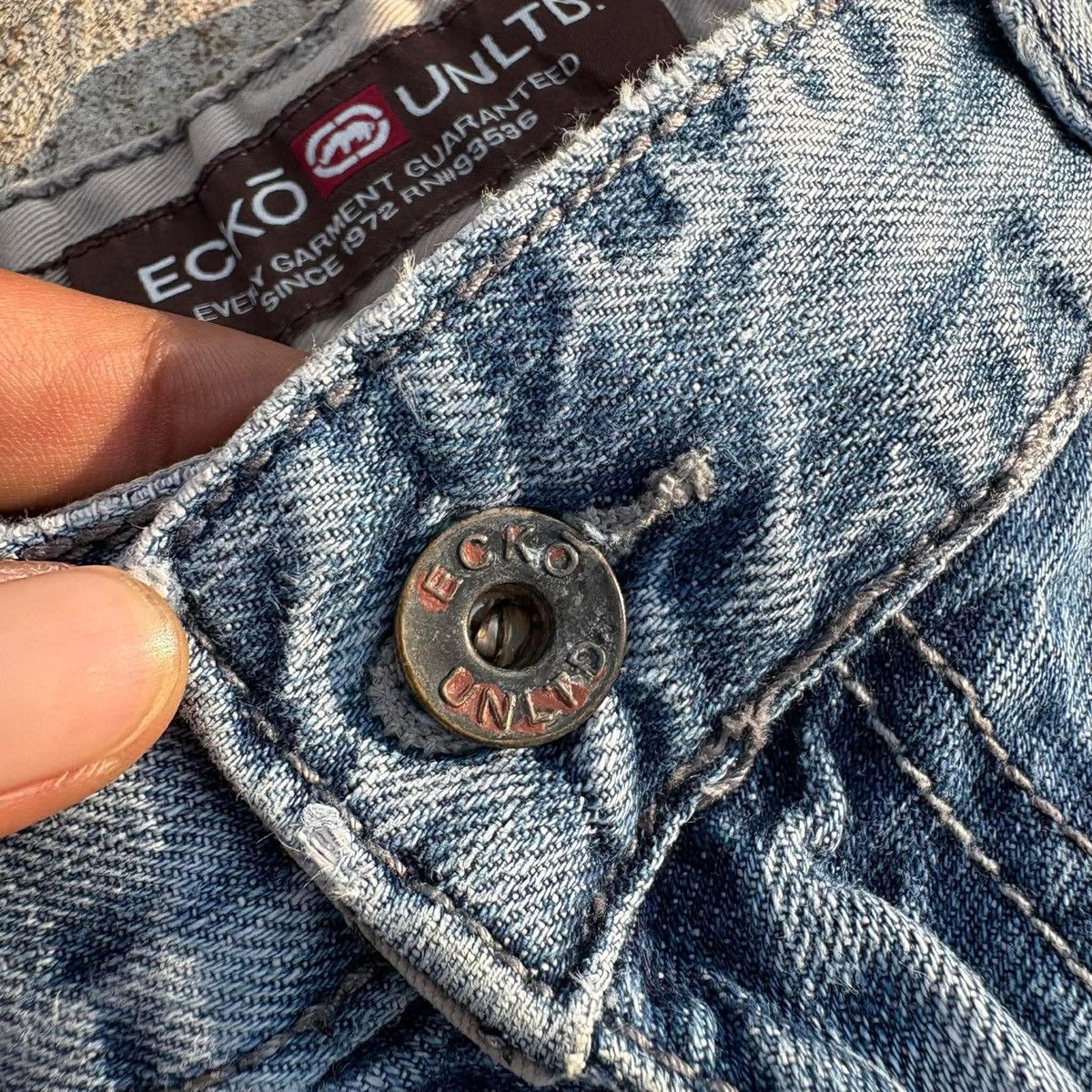 Ecko Unltd. ECKO Unltd Vintage Faded Denim Jeans Size US 38 / EU 54 - 4 Thumbnail
