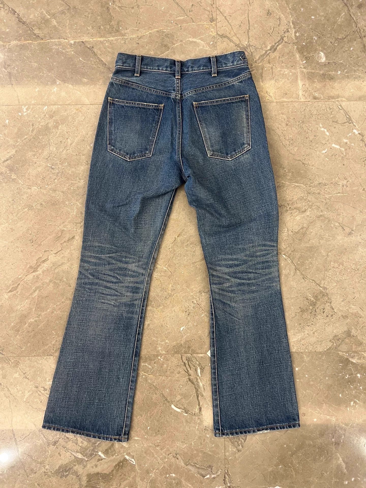 Celine Celine By Hedi Slimane FL018 Lock Gold Label Flared Jeans 27 Size 27" / US 4 / IT 40 - 2 Thumbnail