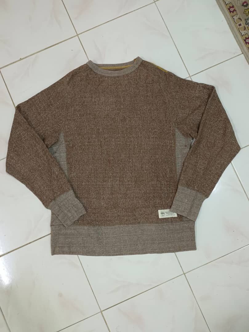 Japanese Brand × Stussy Stussy Crewneck Sweatshirt Knitted Brown Size US M / EU 48-50 / 2 - 1 Thumbnail